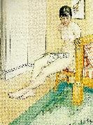 Carl Larsson japansk nakenmodell France oil painting artist